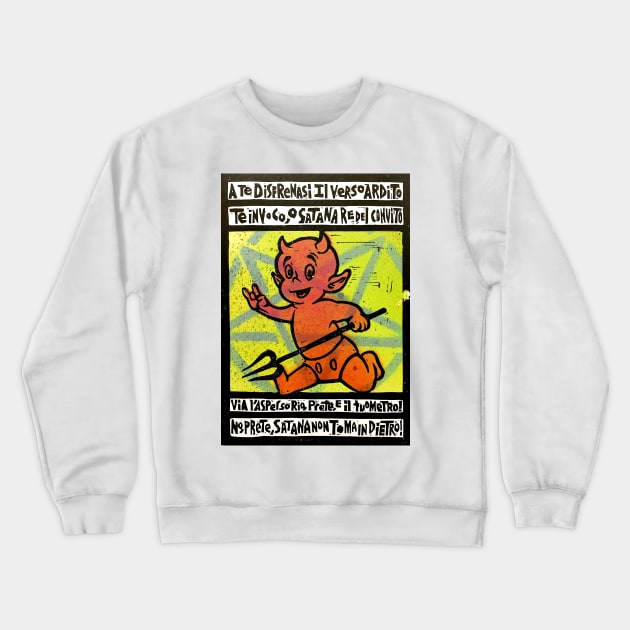 hot stuff lil devil hymn to satan hail last podcast on the left Crewneck Sweatshirt by charlesstat3